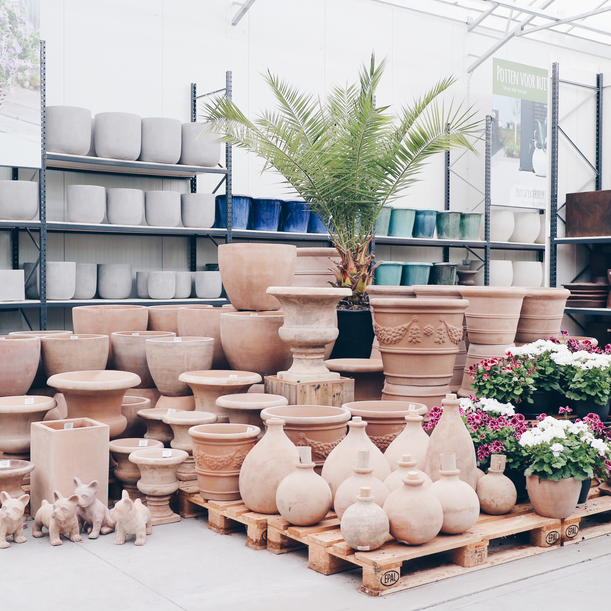 Potten manden Tuincentrum De Molen