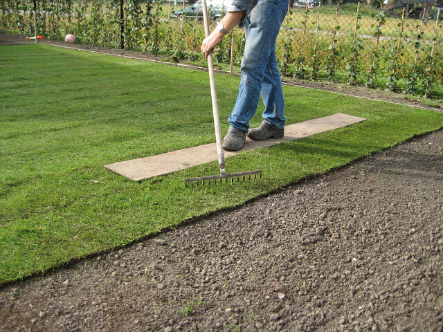 aanleg van gazon met grasmatten
